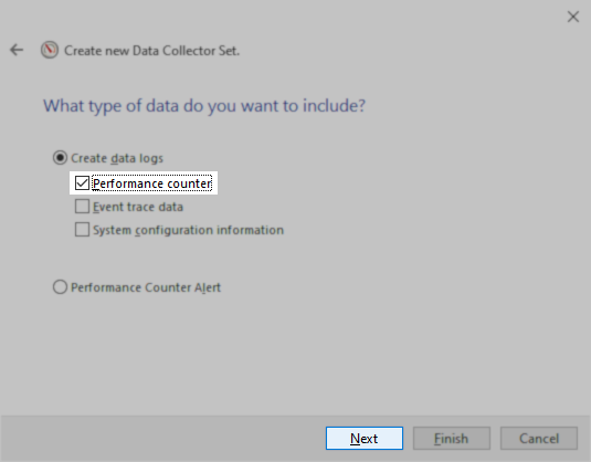 Create logs and performance counters.