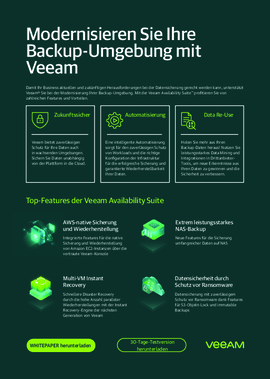 Infografik: Modernisieren Sie Ihre Backup-Umgebung mit Veeam