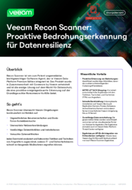Veeam Recon Scanner: Proaktive Bedrohungserkennung für Datenresilienz
