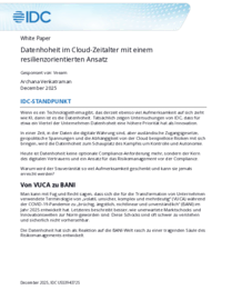 Datenhoheit in der Cloud-Ära mit einem resilienzorientierten Ansatz meistern