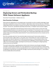 Deploying Secure and Frictionless Backup with Veeam Software Appliance