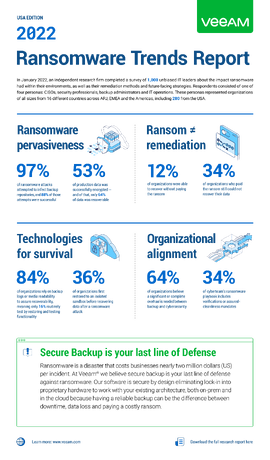 2022 Ransomware Trends Report Infographic USA Edition