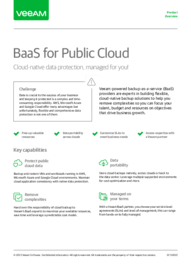 BaaS for Public Cloud: Cloud-native data protection, managed for you!