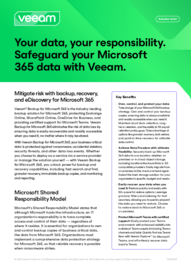 Your data, your responsibility <br />Safeguard your Microsoft 365 data with Veeam