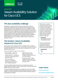 Solution Brief: Veeam Availability Solution for Cisco UCS