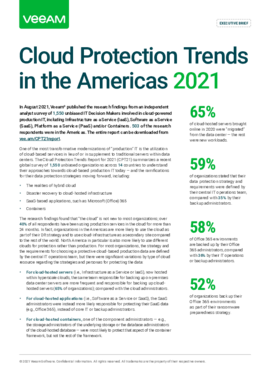 Executive Brief: 2021 Cloud Trends Protection Report Americas