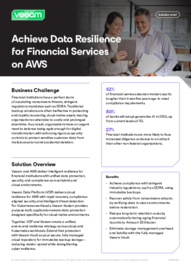 Achieve Data Resilience for Financial Services with Veeam and AWS