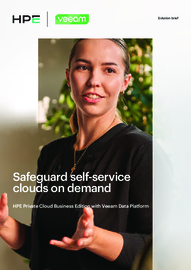 Safeguard self-service clouds on demand: HPE Private Cloud Business Edition with Veeam Data Platform
