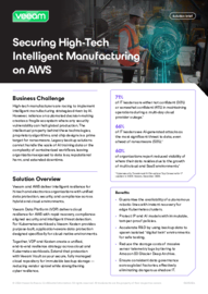 Securing High-Tech Intelligent Manufacturing with Veeam and AWS  