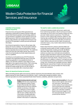 Modern Data Protection for Financial Services & Insurance (FSI)