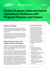 Protect Business Data and Deliver Operational Resilience with Progress Flowmon and Veeam