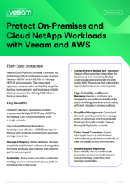 Protect On-Premises and Cloud NetApp Workloads with Veeam and AWS