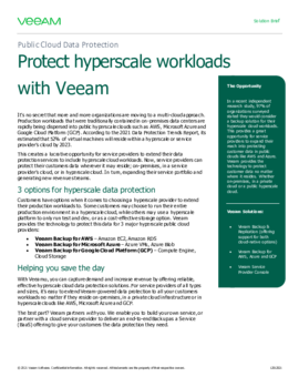 Protect Hyperscale Workloads with Veeam