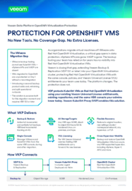 Veeam Data Platform OpenShift Virtualization Protection: Product Overview