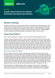 Simplify Data Protection for VMware Workloads with Veeam Data Platform