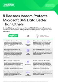 8 Reasons Veeam Protects Microsoft 365 Data Better Than Others
