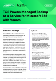 TCS Powers Managed Backup as a Service for Microsoft 365 with Veeam