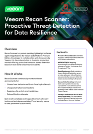Veeam Recon Scanner: Proactive Threat Detection for Data Resilience