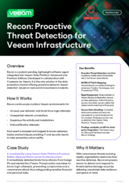 Recon: Proactive Threat Detection for Veeam Infrastructure