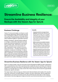 Streamline Business Resilience: Ensure the Availability and Integrity of your Backups with the Veeam App for Splunk