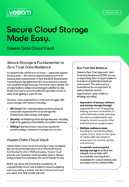 Veeam Data Cloud Vault Solution Brief