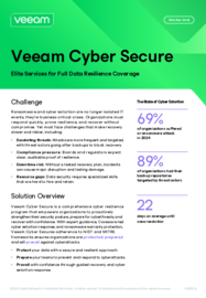 Veeam Cyber Secure Solution Brief