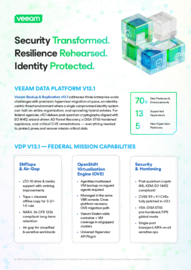 Veeam Data Platform v13.1: Solution Brief for Federal Mission Capabilities