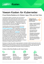 Veeam Kasten for Kubernetes Product Overview