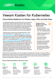 Veeam Kasten for Kubernetes Product Overview