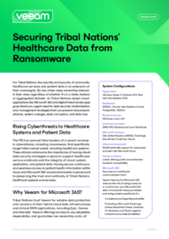 Securing Tribal Nations’ Healthcare Data  from Ransomware Solution Brief