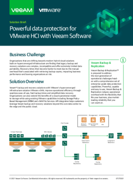 Powerful Data Protection for VMware HCI with Veeam Software