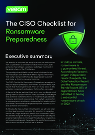 CISO Checklist for Ransomware Preparedness