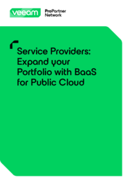 Service Providers: Expand your portfolio with BaaS for public cloud