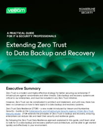Extending Zero Trust to Data Backup and Recovery