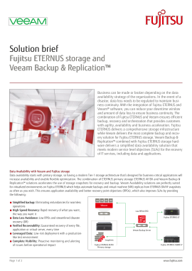 Fujitsu ETERNUS storage and Veeam Backup & Replication™ Solution Brief
