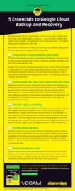 Checklist: 5 Essentials for Google Cloud Backup and Recovery For Dummies