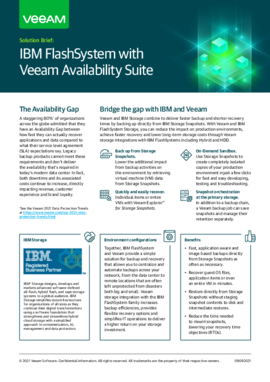 Solution Brief: IBM FlashSystem with Veeam Availability Suite