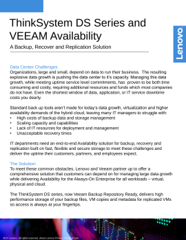 Lenovo ThinkSystem DS Series and VEEAM Availability