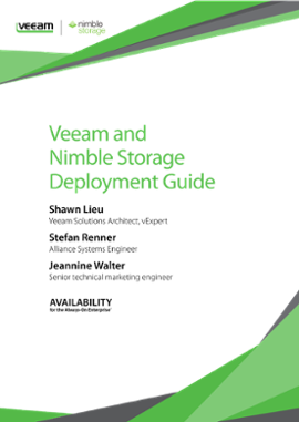 Veeam and Nimble Storage: Integrated Deployment Guide