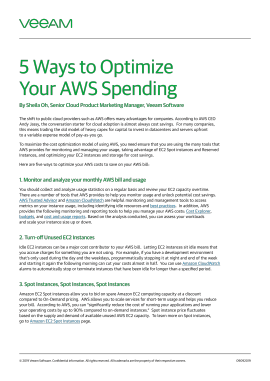 5 Ways to Optimize Your AWS Spending