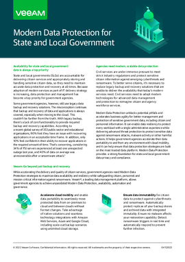 Modern Data Protection for State and Local Government