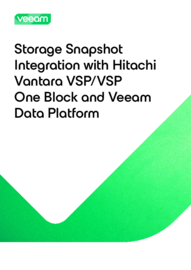 Storage Snapshot Integration with Hitachi Vantara VSP/VSP One Block and Veeam Data Platform 