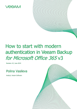 How to start with modern authentication in Veeam Backup for Microsoft Office 365 v3