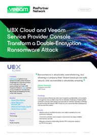 UBX Cloud and Veeam Service Provider Console Transform a Double-Encryption Ransomware Attack