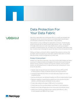Data Protection for Your Data Fabric
