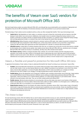 Veeam vs. Competitors <br> Office 365 Backup