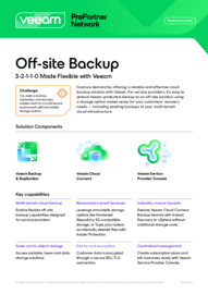 VCSP Off-site Backup Overview