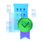Miscellaneous education center autorized check tick badge ribbon