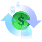 Miscellaneous return of investment money arrow