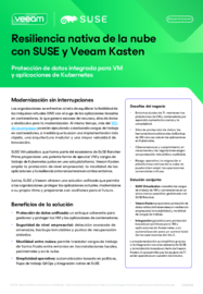 Resiliencia nativa de la nube con SUSE y Kasten